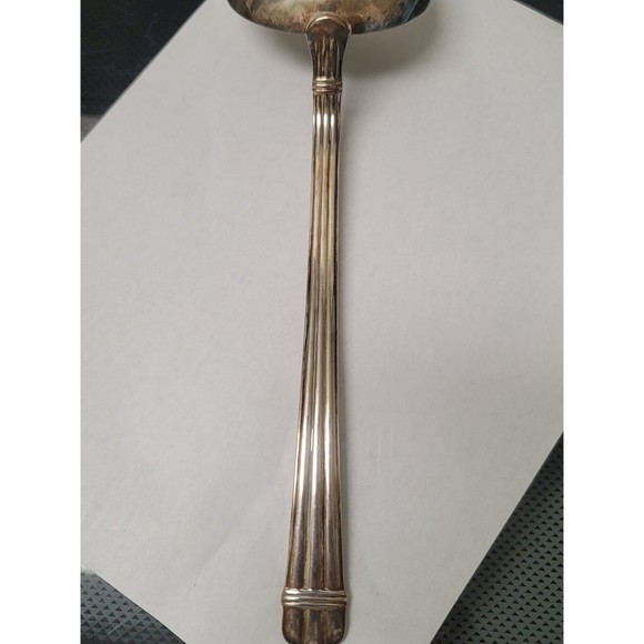 ARIA SILVERPLATE 1984 Solid Soup Ladle By Christofle France - Picture 10 of 12